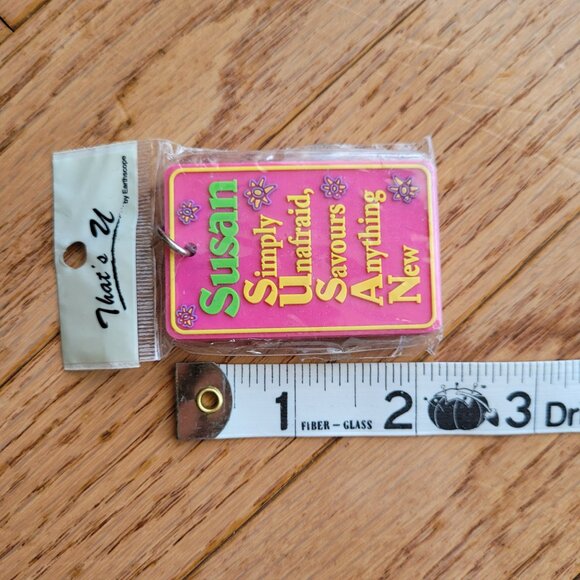 Rubber Keychain SUSAN Name Tag 2008 Earthscope New - Picture 6 of 6